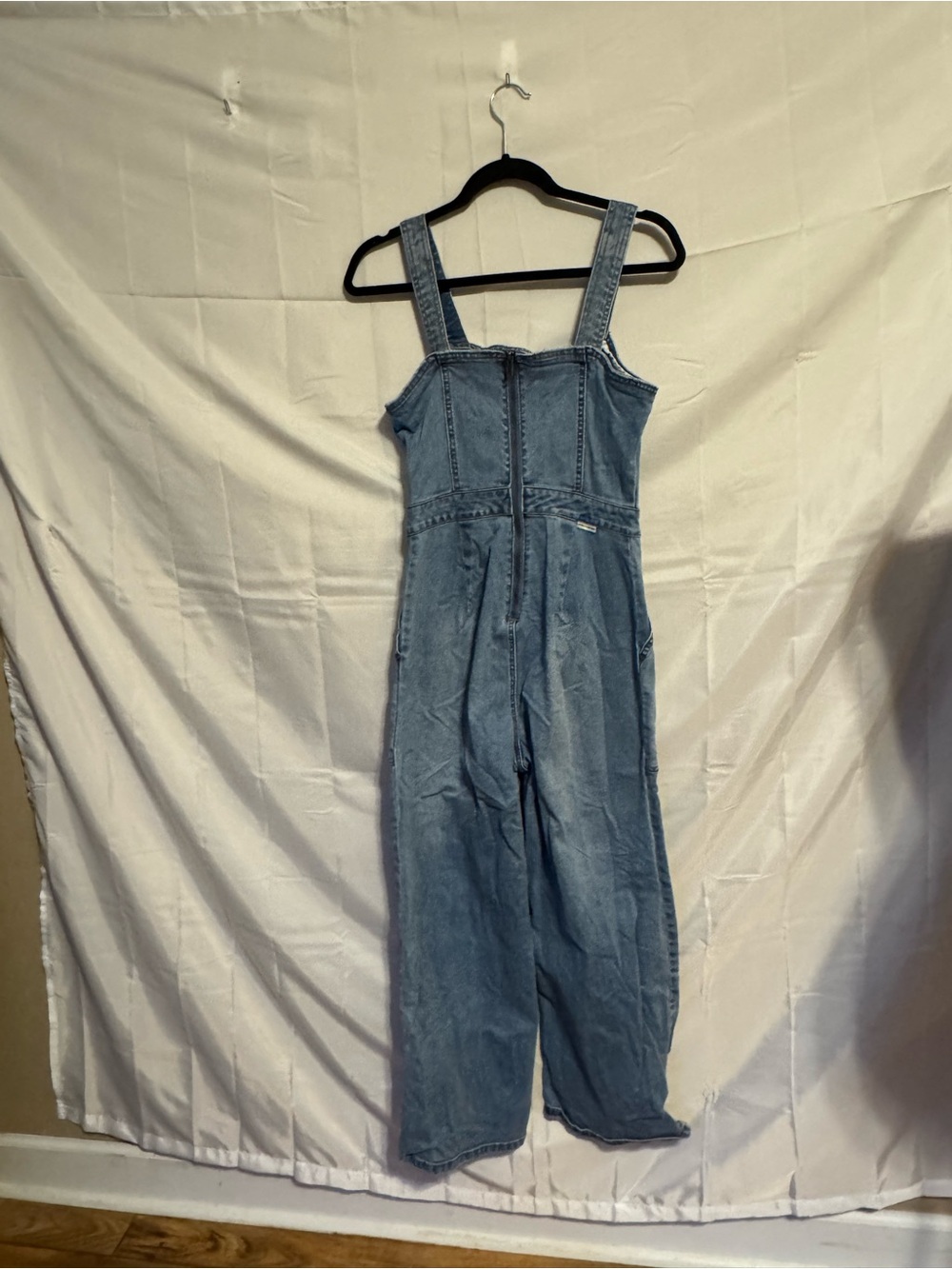 Billabong Light Blue Denim Overalls - Classic Washed Blue